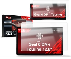 GrizzGlass Matinė plėvelė GrizzGlass CarDisplay Protection, skirta BYD Seal 6 DM-i Touring 12,8'' (2025-2026) [2w1]