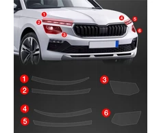 GrizzGlass Apsauginė plėvelė priekiniams žibintams BodyShield, skirta Skoda Kamiq (2024-2025) [6w1]