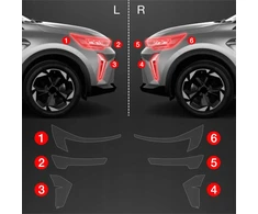 GrizzGlass Apsauginė plėvelė priekiniams žibintams GrizzGlass BodyShield, skirta Mitsubishi ASX Facelift (2024-2025) [4w1]