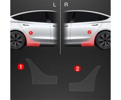 GrizzGlass Apsauginė plėvelė ant sparnų GrizzGlass BodyShield, skirta Tesla Model 3 (2021-2025) [2 in 1]