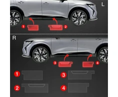 GrizzGlass Apsauginė plėvelė ant slenksčių GrizzGlass BodyShield, skirta Renault Rafale (2024-2025) [4w1]