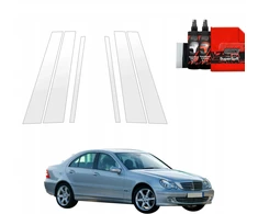 GrizzGlass Apsauginė plėvelė statramsčiams BodyShield, skirta Mercedes Benz C Klasė W203 Sedan (2000-2007) [6w1]