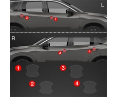 GrizzGlass Apsauginė plėvelė po rankenomis GrizzGlass BodyShield skirtas Nissan X-Trail Facelift (2024-2025) [4w1]