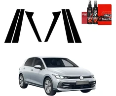 GrizzGlass Juoda apsauginė plėvelė BodyShield Juodas stulpams, skirti Volkswagen Golf 8 Variant (2024-2026) [6w1] (GRZ19934)