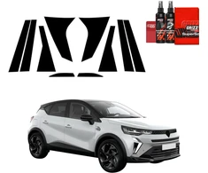 GrizzGlass Juoda apsauginė plėvelė BodyShield Juodas ant stulpelių skirtų Renault Captur (2024-2026) [10w1] (GRZ19968)