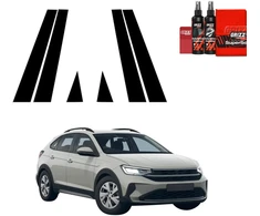 GrizzGlass Juoda apsauginė plėvelė BodyShield Juodas stulpams Volkswagen Taigo (2026) [6w1] (GRZ19928)