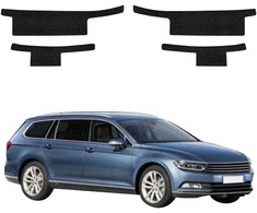 GrizzGlass Juoda techninė HeavyDuty Juodas danga slenksčiams, skirtiems Volkswagen Passat B8 Kombi (2014-2022) [4w1] (GRZ20543)