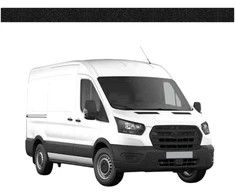 GrizzGlass Juoda techninė danga HeavyDuty Juodas dešiniajam krovininio skyriaus durų slenksčiui, skirtam Ford Transit (2020-2026) (GRZ21919)