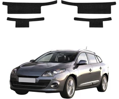 GrizzGlass Juoda techninė danga HeavyDuty Juodas slenksčiams, skirtiems Renault Megane 3 Kombi 5D (2008-2012) [4w1] (GRZ20533)
