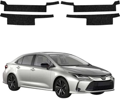 GrizzGlass Juoda techninė danga HeavyDuty Juodas ant slenksčių, skirta Toyota Corolla Sedan (2022-2026) [4v1] (GRZ20667)