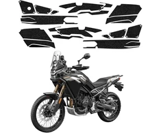GrizzGlass Juoda techninė danga HeavyDuty Juodas šoninei apsaugai ir svirtims, skirtas CFMOTO 450MT (2024-2026) [20w1] (GRZ22321)