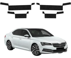 GrizzGlass Juoda techninė danga HeavyDuty Juodas slenksčiams, skirtiems Skoda Superb 3 Liftback (2019-2023) [4w1] (GRZ20412)