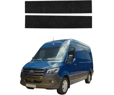 GrizzGlass Juoda techninė danga HeavyDuty Juodas priekinėms slenksčiams, skirtiems Mercedes-Benz Sprinter (2018-2026) [2w1] (GRZ21847)