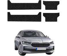 GrizzGlass Juoda techninė HeavyDuty Juodas danga slenksčiams, skirta Skoda Superb 4 Liftback (2024-2026) [4w1] (GRZ20657)