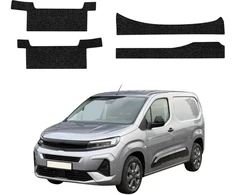 GrizzGlass Juoda techninė danga HeavyDuty Juodas su įdubimais slenksčiams skirti Opel Combo Cargo (2018-2026) [4w1] (GRZ22615)
