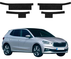 GrizzGlass Juoda techninė HeavyDuty Juodas danga slenksčiams, skirta Skoda Fabia 4 (2021-2026) [4w1] (GRZ20457)