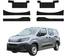 GrizzGlass Juoda techninė danga HeavyDuty Juodas slenksčiams su įdubimais, skirta Peugeot Partner (2018-2026) [6w1] (GRZ22677)