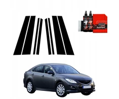 GrizzGlass Juoda plėvelė statramsčiams BodyShield, skirta Mazda 6 2 Sedan 4D (2010-2013) [8w1]