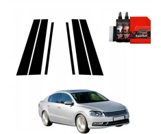 GrizzGlass Juoda plėvelė stulpams GrizzGlass BodyShield, skirta Volkswagen Passat B7 Sedan (2010-2014) [6w1]