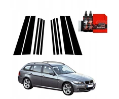 GrizzGlass Juoda plėvelė stulpams BodyShield, skirta BMW 3 E91 Kombi LCI (2008-2012) [10w1]