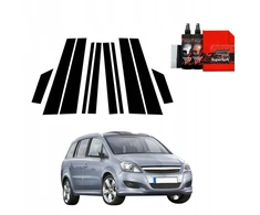 GrizzGlass Juoda plėvelė stulpams BodyShield, skirta Opel Zafira B Kombi 5D (2010-2014) [10w1]