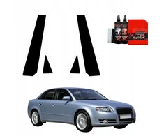 GrizzGlass Juoda plėvelė stulpams GrizzGlass BodyShield, skirta Audi A4 B7 Sedan (2004-2008) [4w1]
