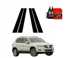 GrizzGlass Juoda plėvelė stulpams BodyShield, skirta Volkswagen Tiguan 5D (2007-2011) [4w1]