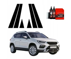 GrizzGlass Juoda plėvelė stulpams GrizzGlass BodyShield, skirta Seat Ateca (2020-2025) [6w1]