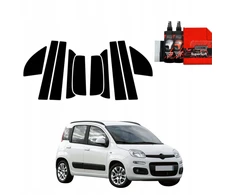 GrizzGlass Juoda plėvelė stulpams GrizzGlass BodyShield, skirta Fiat Panda 3 Hatchback 5D (2011-2016) [10w1]