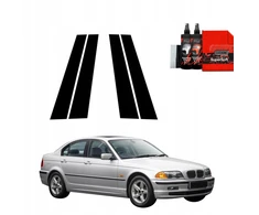 GrizzGlass Juoda plėvelė stulpams GrizzGlass BodyShield, skirta BMW 3 E46 Sedan Pre-LCI (1998-2001) [4w1]