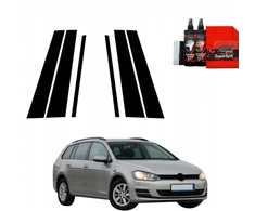GrizzGlass Juoda plėvelė stulpams BodyShield, skirta Volkswagen Golf 7 Variant (2013-2020) [6w1]
