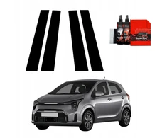 GrizzGlass Juoda plėvelė statramsčiams BodyShield skirtas Kia Picanto (2023-2025) [4w1]