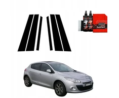 GrizzGlass Juoda plėvelė stulpams BodyShield, skirta Renault Megane 3 Kombi 5D (2008-2012) [6w1]