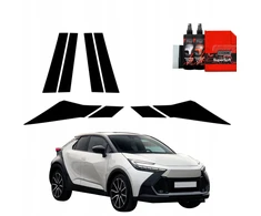 GrizzGlass Juoda plėvelė stulpams BodyShield, skirta Toyota C-HR (2023-2025) [8w1]