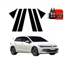 GrizzGlass Juoda plėvelė stulpams GrizzGlass BodyShield, skirta Volkswagen VW Golf 8 Hatchback (2024-2025) [6w1]