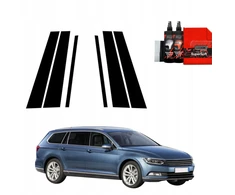 GrizzGlass Juoda plėvelė stulpams BodyShield, skirta Volkswagen Passat B8 Kombi (2014-2022) [4w1]