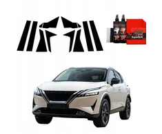 GrizzGlass Juoda plėvelė stulpams BodyShield, skirta Nissan Qashqai 3 (2021-2024) [10w1]