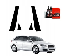 GrizzGlass Juoda plėvelė stulpams GrizzGlass BodyShield, skirta Audi A3 8P Hatchback 5D (2008-2012) [4w1]