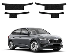 GrizzGlass Juoda techninė danga HeavyDuty Juodas slenksčiams skirti Skoda Scala (2023-2026) [4w1] (GRZ20485)