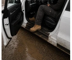 GrizzGlass Juoda techninė danga HeavyDuty Juodas slenksčiams, skirtiems Skoda Superb 3 Combi (2015-2019) [4w1] (GRZ20492)