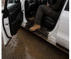 GrizzGlass Juoda techninė danga HeavyDuty Juodas ant slenksčių, skirtų Opel Grandland (2021-2024) [4w1] (GRZ20255)