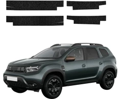 GrizzGlass Juoda techninė danga HeavyDuty Juodas slenksčiams Dacia Duster (2024-2026) [4w1] (GRZ20249)