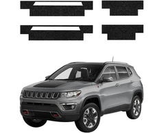 GrizzGlass Juoda techninė danga HeavyDuty Juodas slenksčiams, skirti Jeep Compass (2020-2024) [4w1] (GRZ20427)