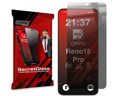 GrizzGlass Matinis privatumą užtikrinantis stiklas GrizzGlass SecretGlass, skirtas Oppo Reno15 Pro