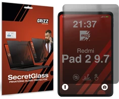 GrizzGlass Matinis privatumą užtikrinantis stiklas GrizzGlass SecretGlass, skirtas Xiaomi Redmi Pad 2 9.7
