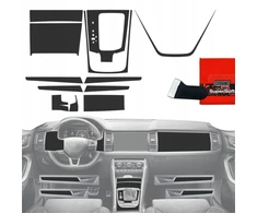 GrizzGlass Plėvelė vidaus apdailai PianoSkin Juodas Matte, skirta Skoda Kodiaq (2016-2023) [12w1] (GRZ19848)