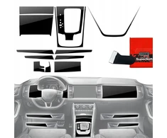 GrizzGlass Plėvelė vidaus apdailai PianoSkin Juodas Glossy, skirta Skoda Kodiaq (2016-2023) [12w1] (GRZ19836)