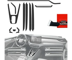 GrizzGlass Plėvelė vidaus apdailai PianoSkin Juodas Matte, skirta Skoda Octavia 4 10'' Facelift (2024-2026) [11w1] (GRZ19718)