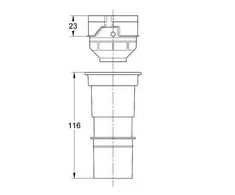 Grohe 4.5 l adapteris skirtas GD2 bakeliui