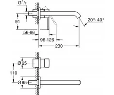 Grohe Grohe 2 skylių Essence praustuvo maišytuvas dydis L juodas 29193KF1